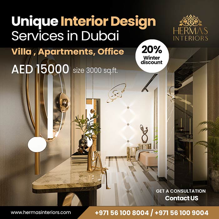 Get 20% discount on interior design